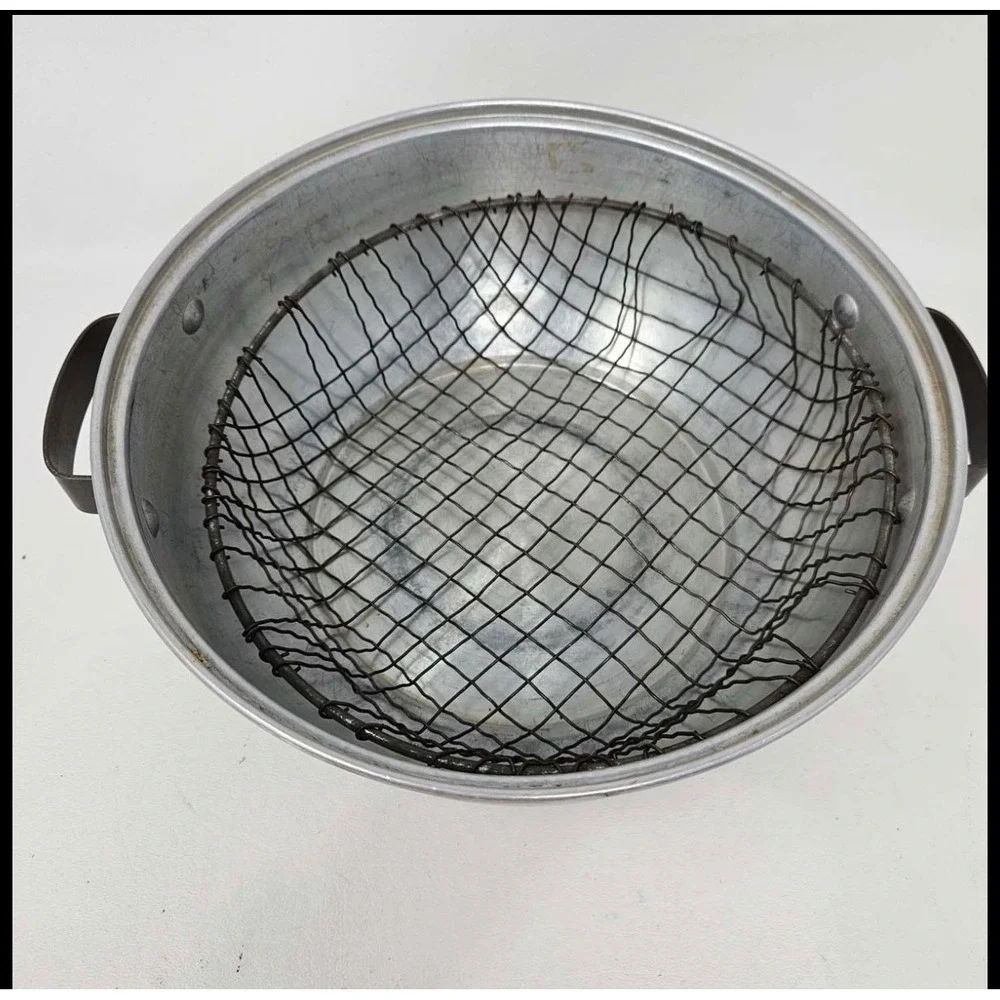 Vintage Pure Aluminum Steamer Pan Lid‎ Wire Rack USA 9.5in Silver Mid Century